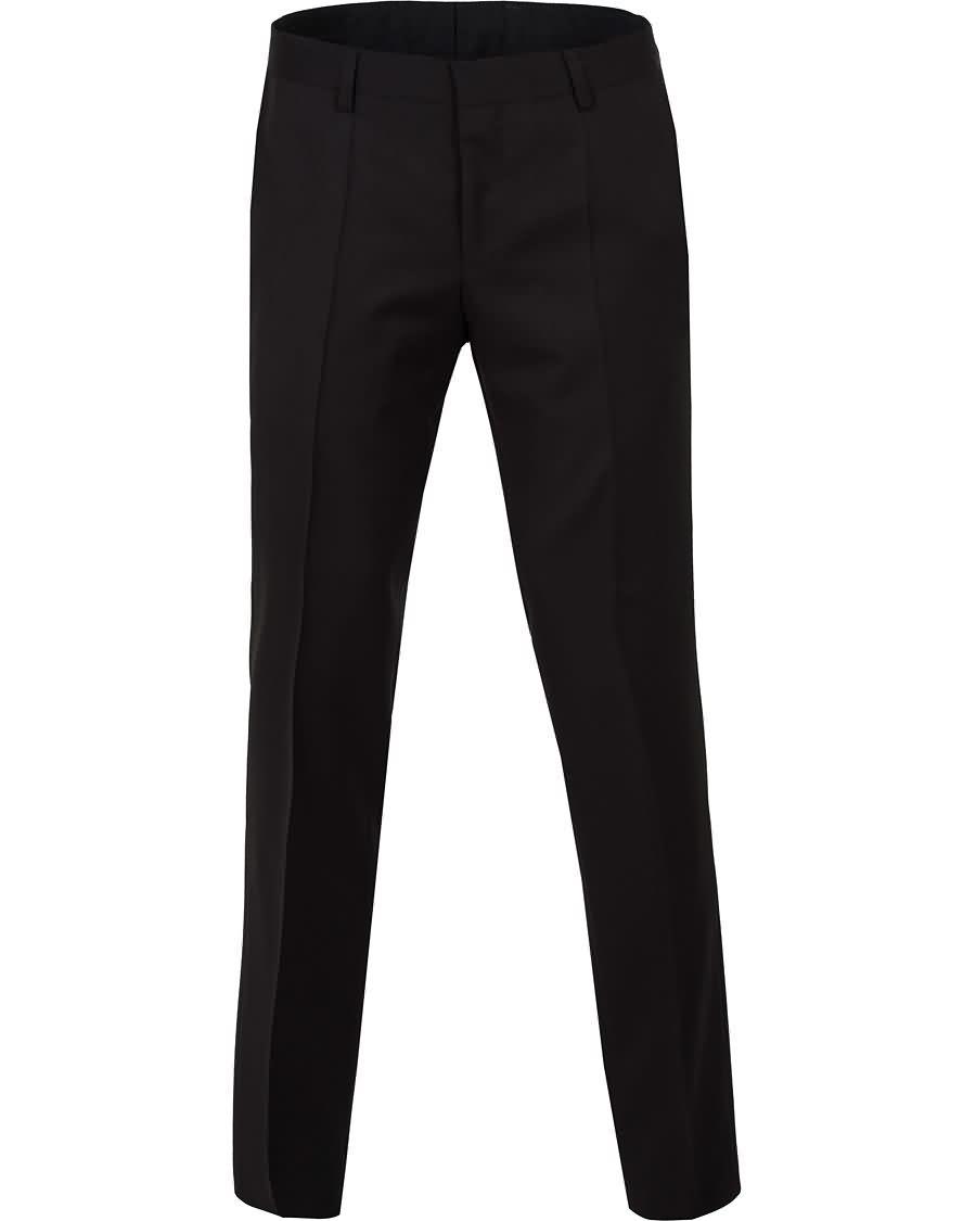 boss gibson regular fit wool trousers black På Salg Salg cvax1